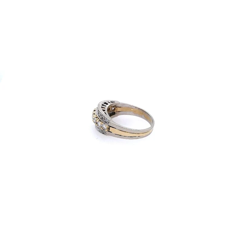 Ring Bicolor Gold 585 mit Brillanten