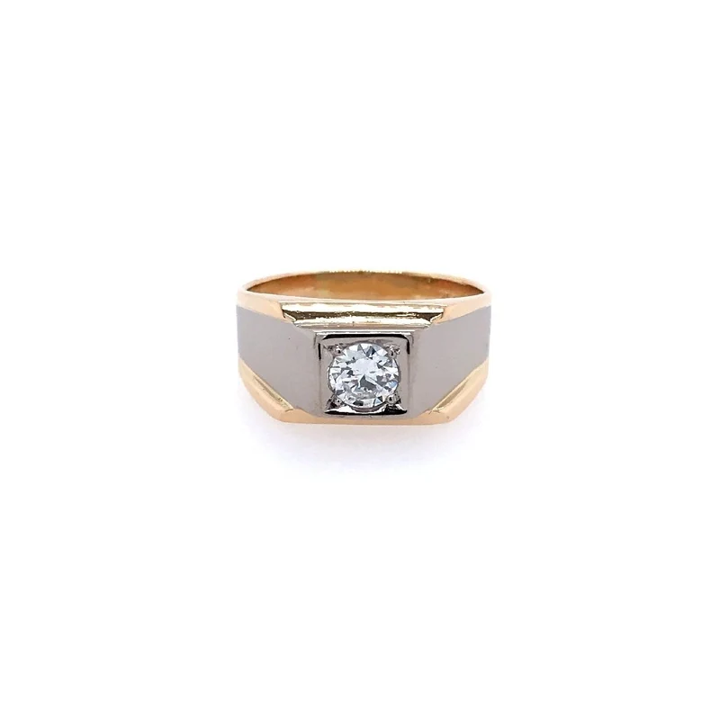 Ring Bicolor Gold 750 mit Brillant 0,5ct