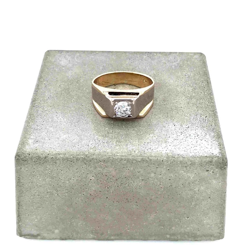 Ring Bicolor Gold 750 mit Brillant 0,5ct