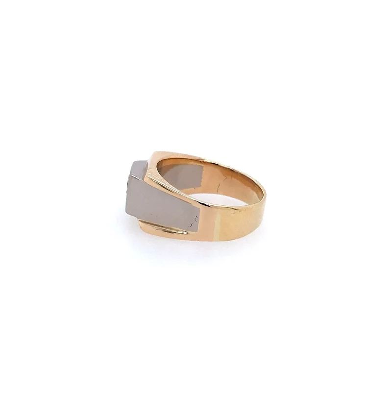 Ring Bicolor Gold 750 mit Brillant 0,5ct