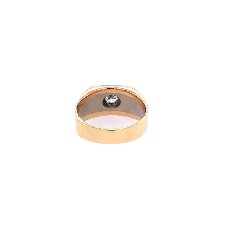 Ring Bicolor Gold 750 mit Brillant 0,5ct