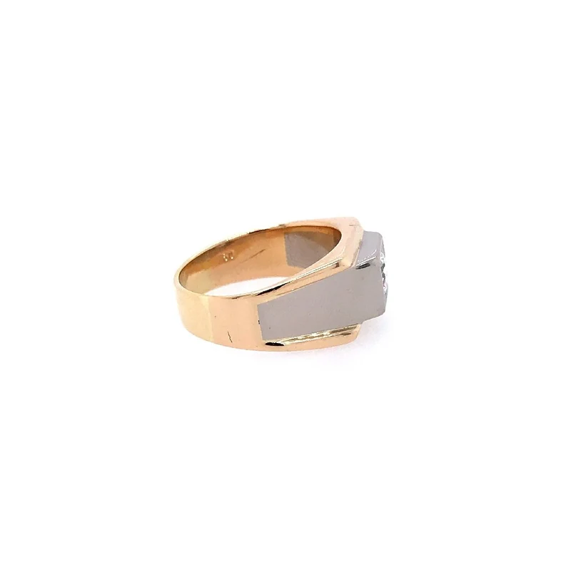 Ring Bicolor Gold 750 mit Brillant 0,5ct