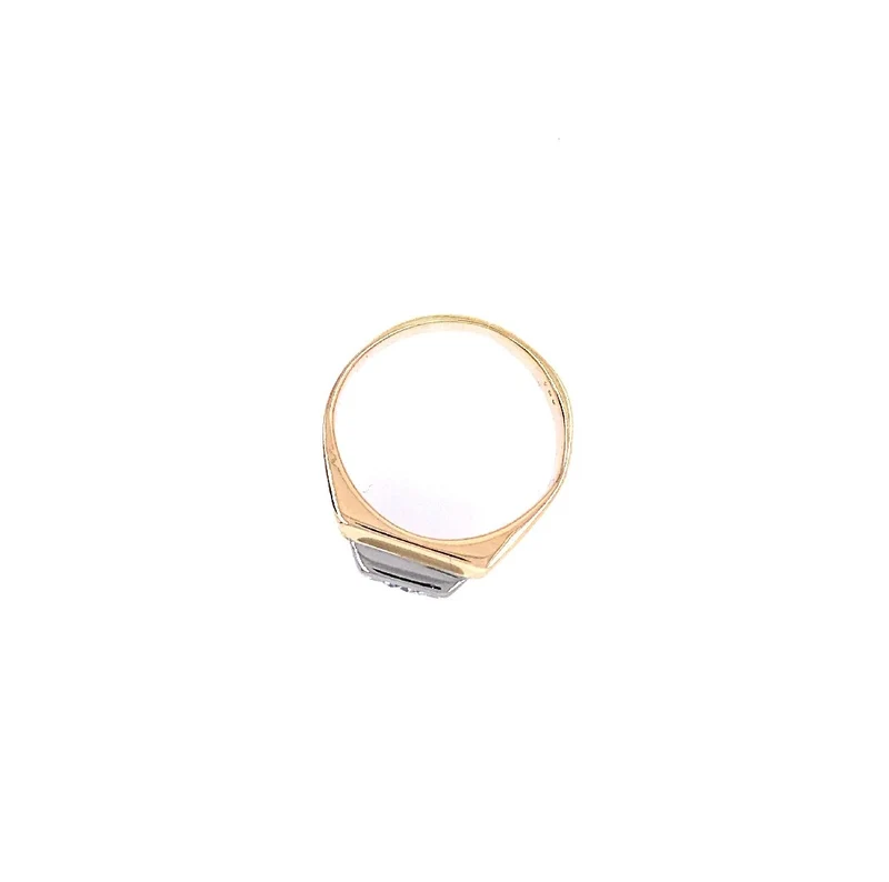 Ring Bicolor Gold 750 mit Brillant 0,5ct