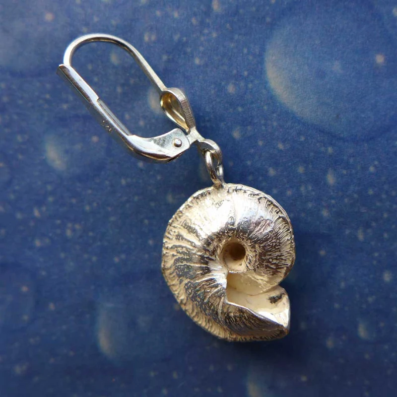 Ohrringe Schnecke Schmuck Sonnenuhr flach