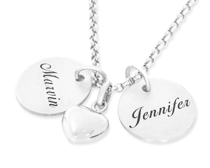 NAMENSKETTE 925 SILBER KETTE MIT KINDERNAMEN HALSKETTE DAMEN GESCHENK MUTTER OMA