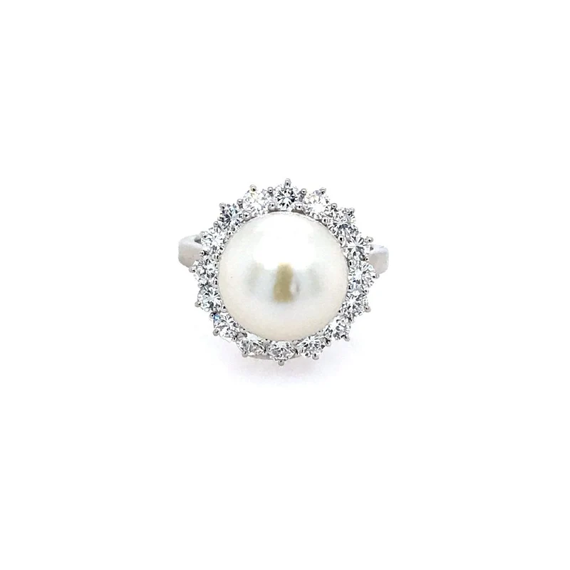 Ring Weissgold 750 mit Perle & Brillanten