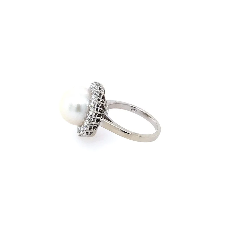 Ring Weissgold 750 mit Perle & Brillanten