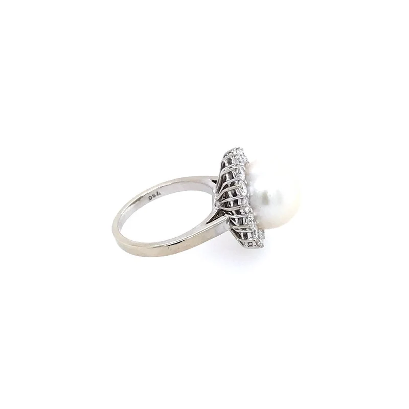 Ring Weissgold 750 mit Perle & Brillanten