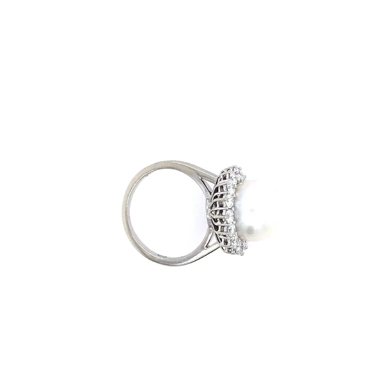 Ring Weissgold 750 mit Perle & Brillanten