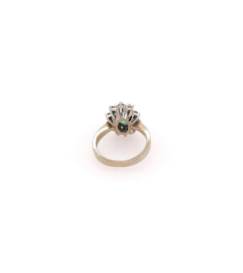 Ring Weissgold 585 mit Calcedon & Brillanten