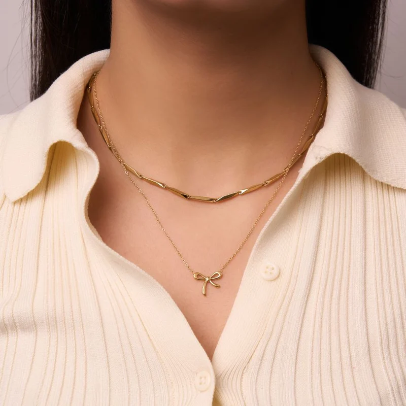 Ribbon Vibes Kette 14K Vergoldet