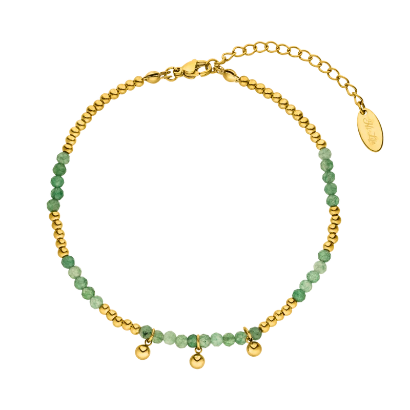 Nature Vibes Fußkette 14K Vergoldet