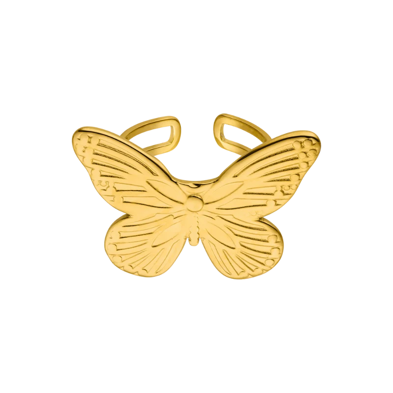 Butterfly Vibes Ring 14K Vergoldet