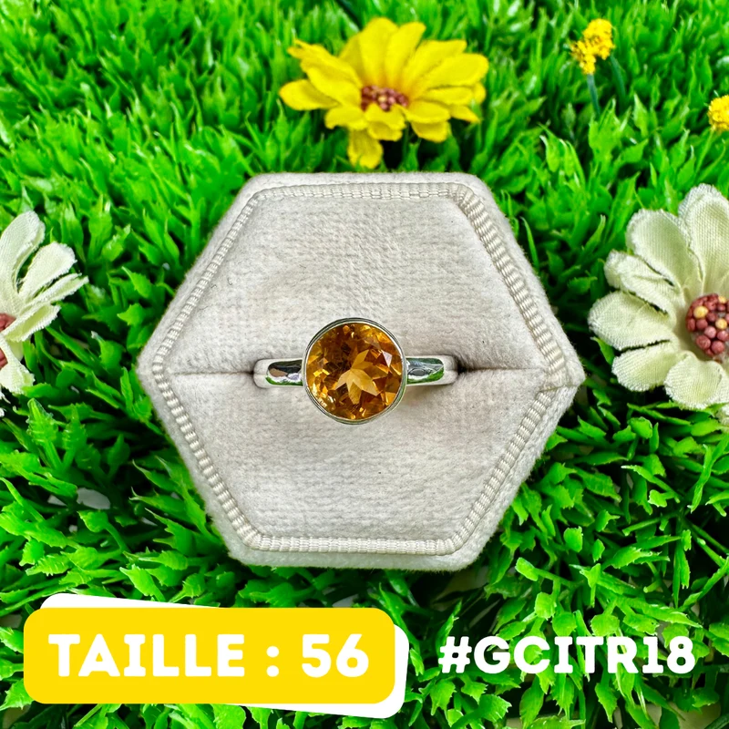 Citrinring aus 925er Sterlingsilber #GCITR18
