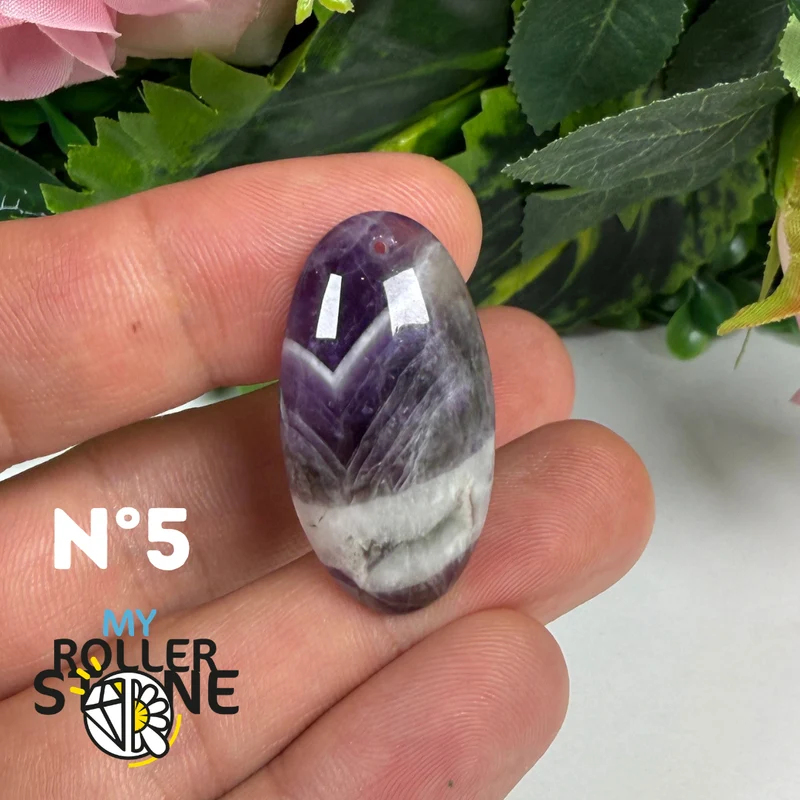 Amethyst-Chevron-Anhänger mit Bohrung, 5A