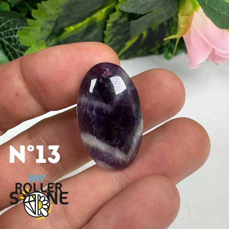 Amethyst-Chevron-Anhänger mit Bohrung, 5A