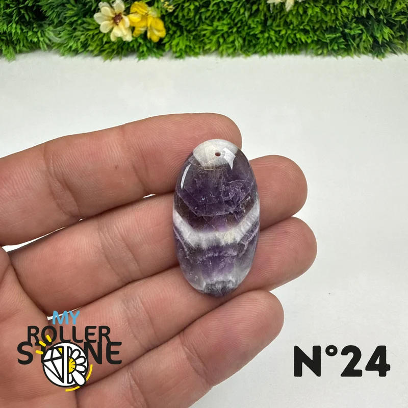 Amethyst-Chevron-Anhänger mit Bohrung, 5A