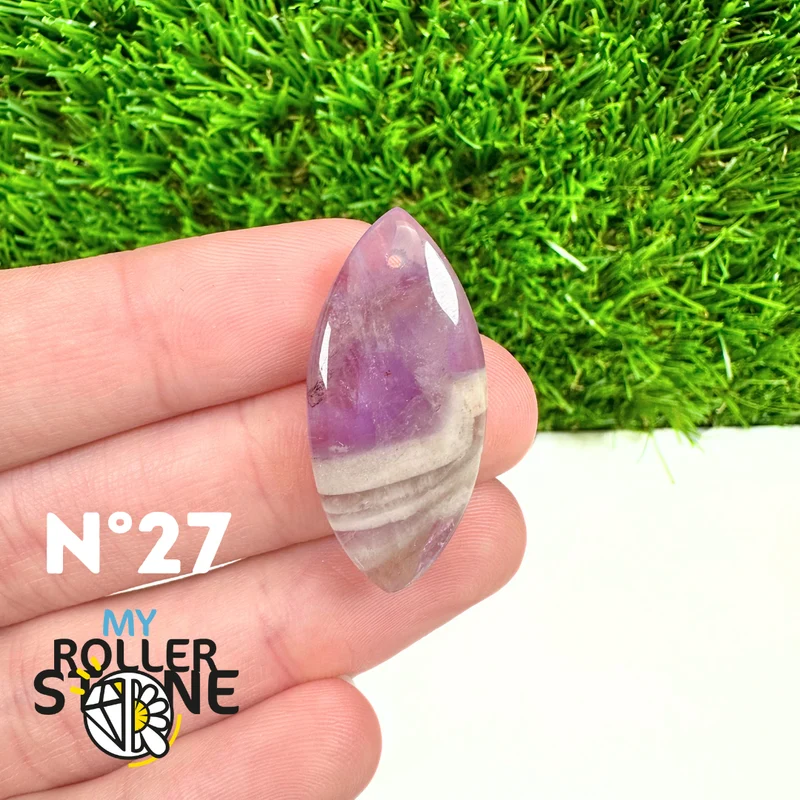 Amethyst-Chevron-Anhänger mit Bohrung, 5A