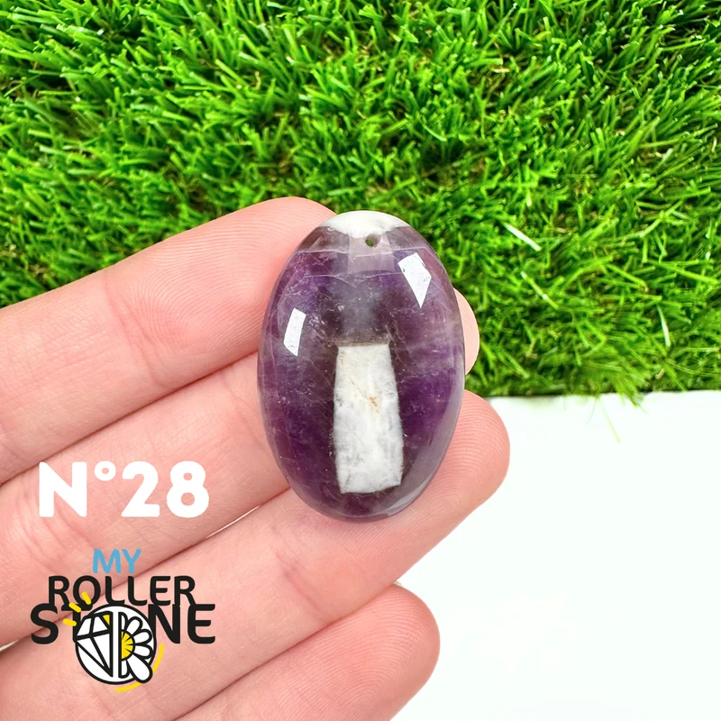 Amethyst-Chevron-Anhänger mit Bohrung, 5A
