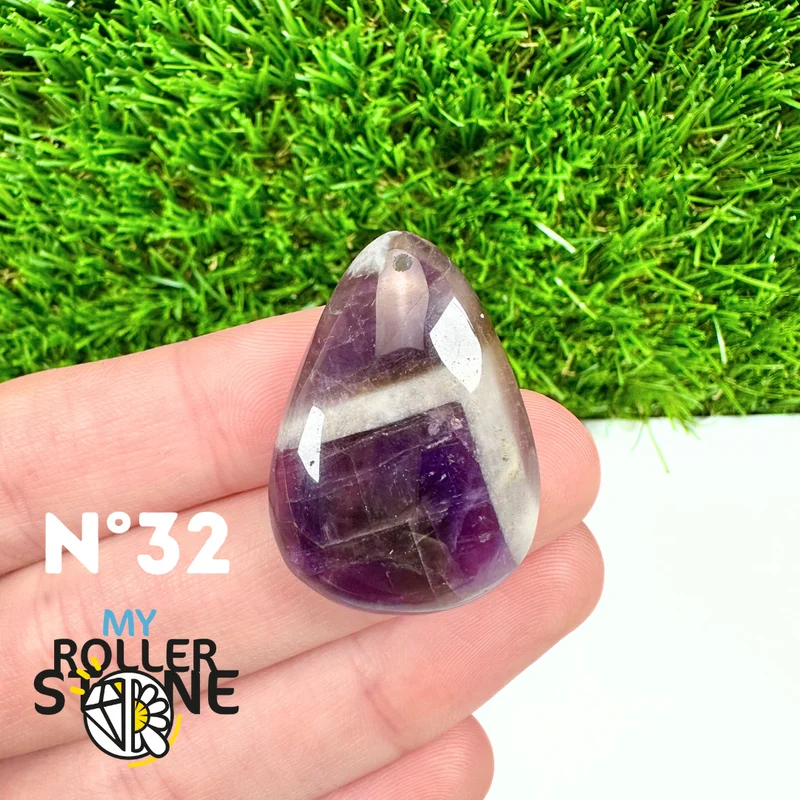 Amethyst-Chevron-Anhänger mit Bohrung, 5A