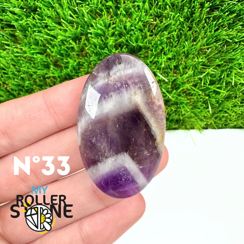Amethyst-Chevron-Anhänger mit Bohrung, 5A