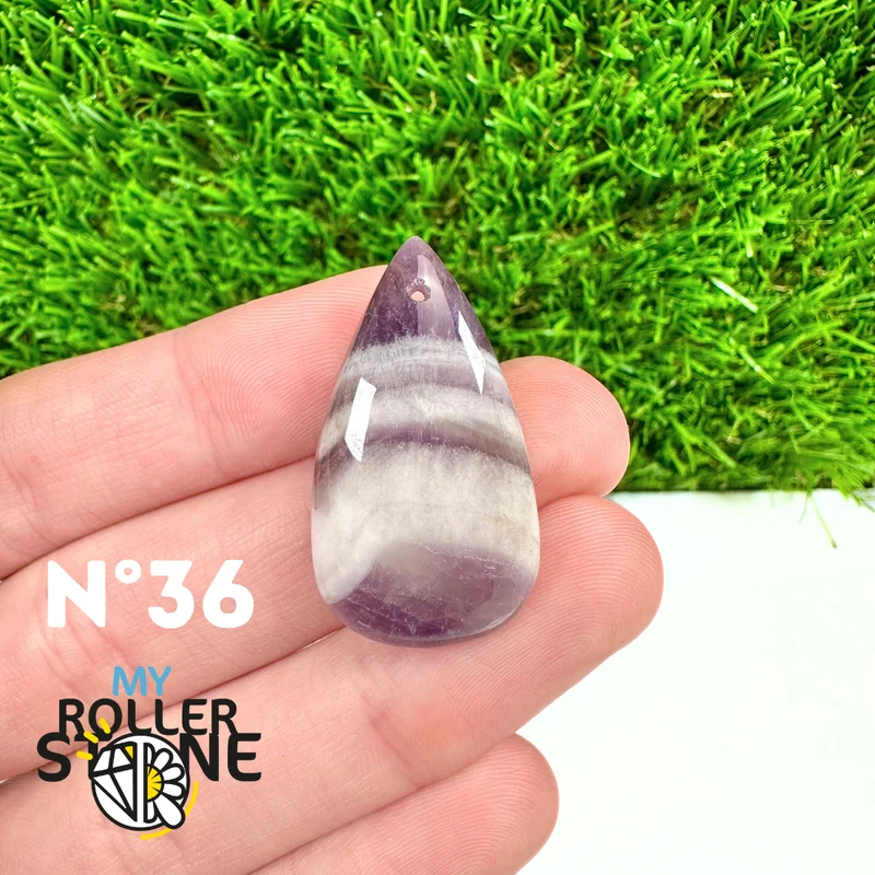 Amethyst-Chevron-Anhänger mit Bohrung, 5A