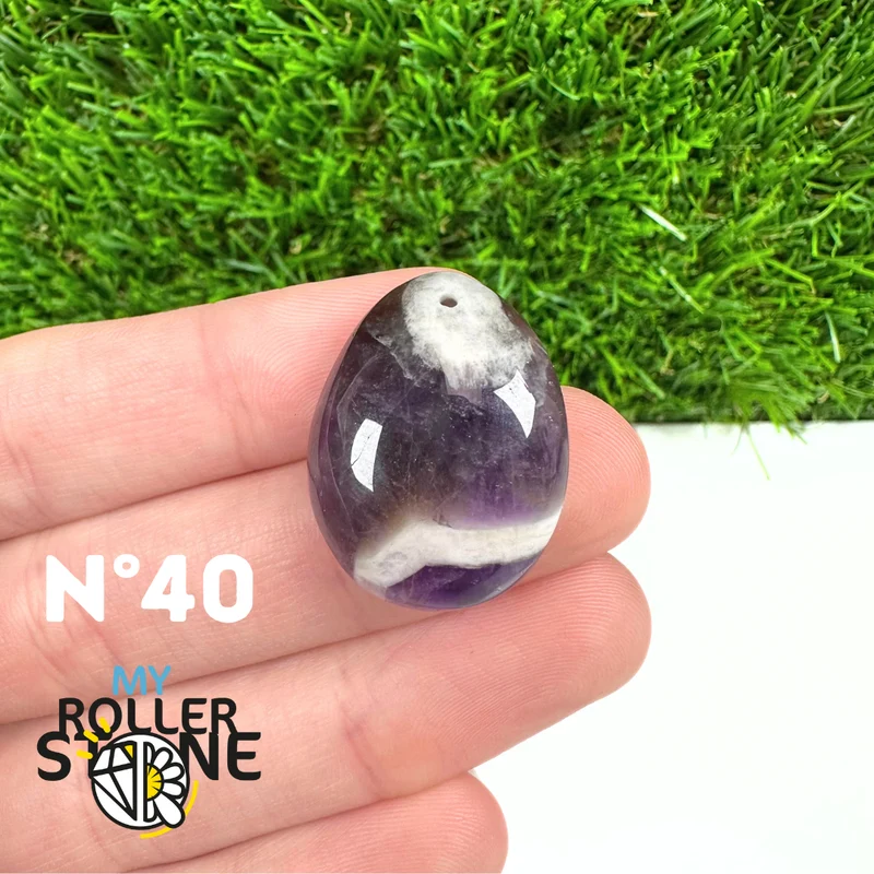 Amethyst-Chevron-Anhänger mit Bohrung, 5A