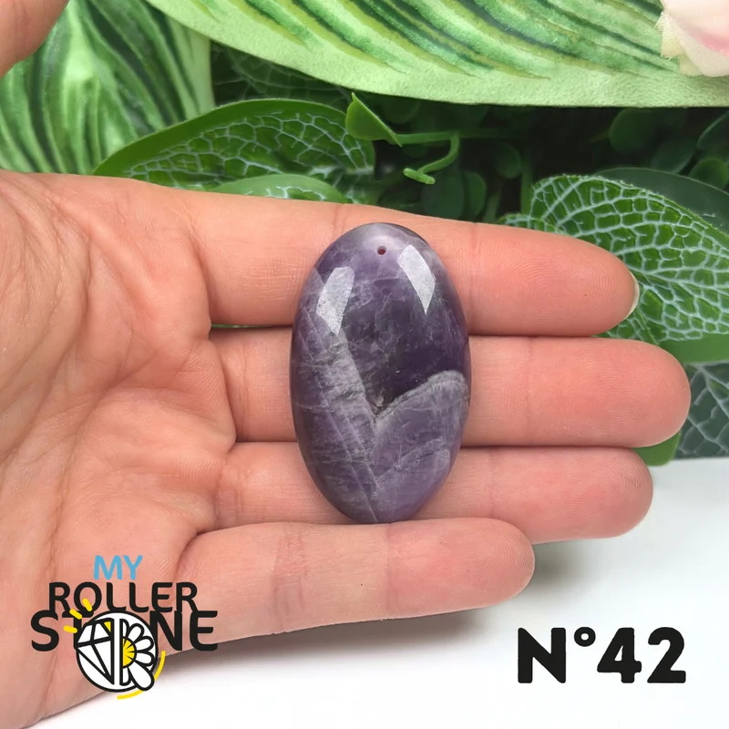 Amethyst-Chevron-Anhänger mit Bohrung, 5A