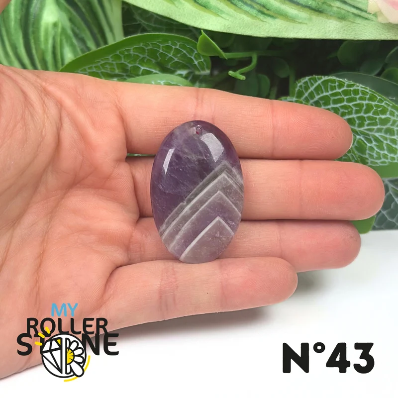 Amethyst-Chevron-Anhänger mit Bohrung, 5A