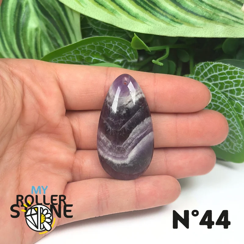 Amethyst-Chevron-Anhänger mit Bohrung, 5A