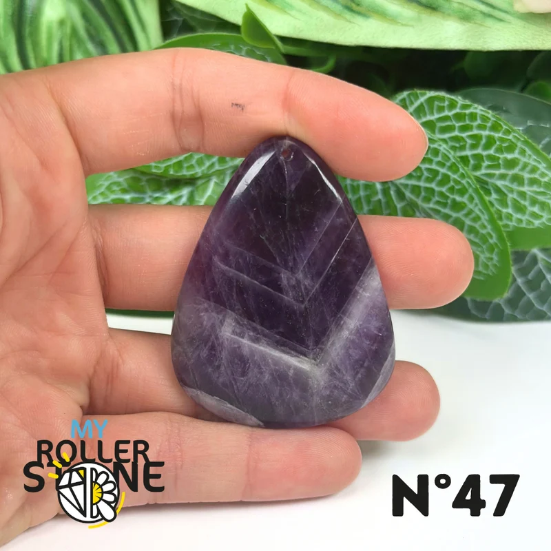 Amethyst-Chevron-Anhänger mit Bohrung, 5A