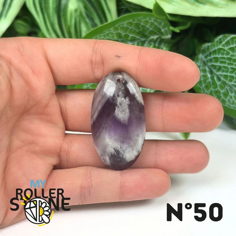 Amethyst-Chevron-Anhänger mit Bohrung, 5A