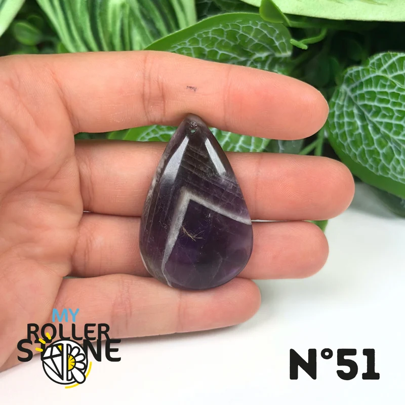 Amethyst-Chevron-Anhänger mit Bohrung, 5A
