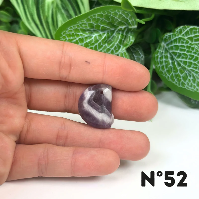 Amethyst-Chevron-Anhänger mit Bohrung, 5A