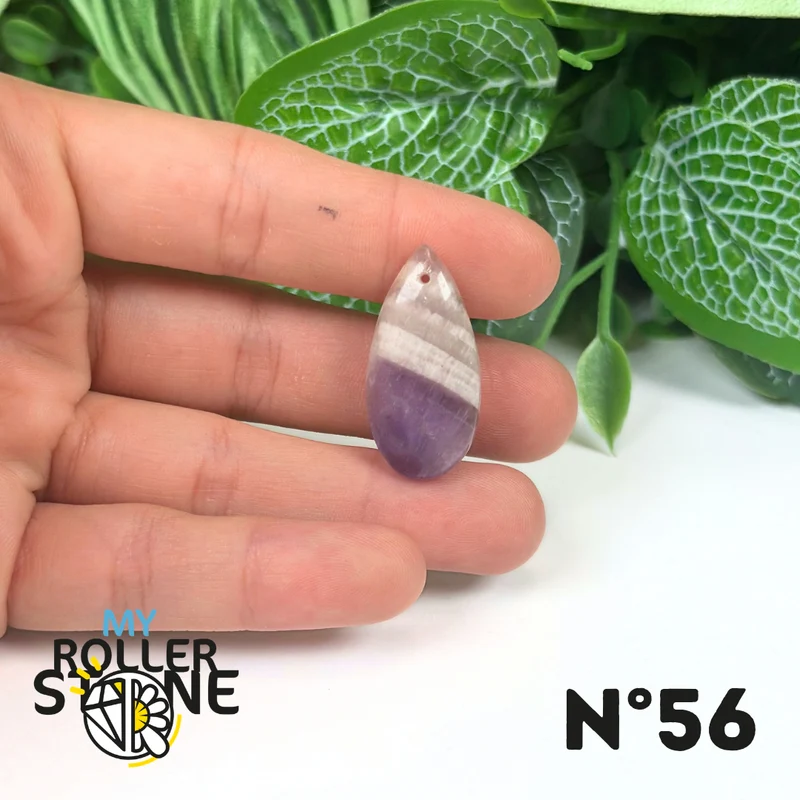 Amethyst-Chevron-Anhänger mit Bohrung, 5A