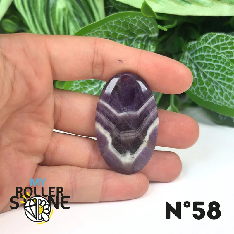 Amethyst-Chevron-Anhänger mit Bohrung, 5A