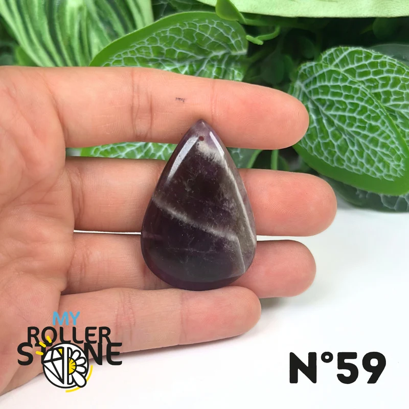 Amethyst-Chevron-Anhänger mit Bohrung, 5A