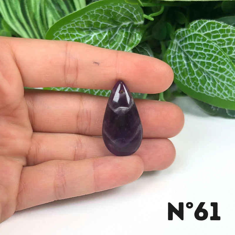 Amethyst-Chevron-Anhänger mit Bohrung, 5A