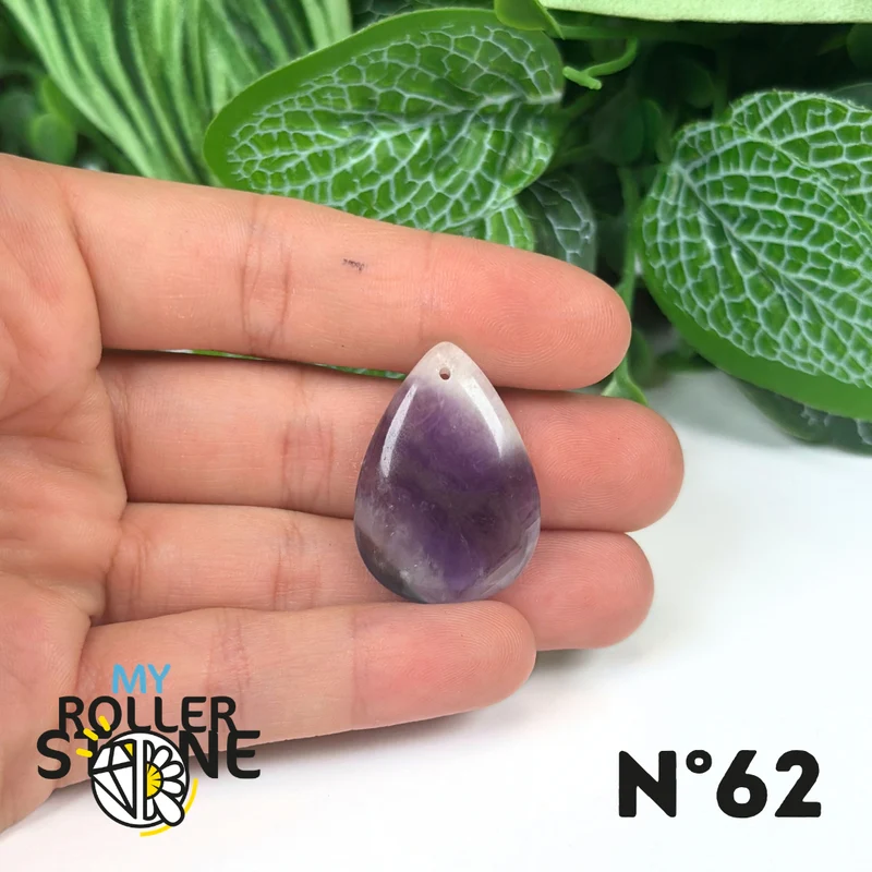 Amethyst-Chevron-Anhänger mit Bohrung, 5A