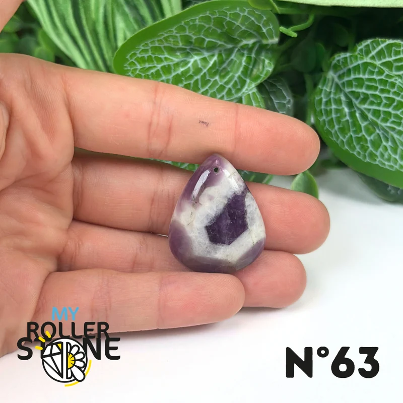 Amethyst-Chevron-Anhänger mit Bohrung, 5A