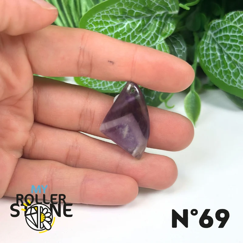 Amethyst-Chevron-Anhänger mit Bohrung, 5A