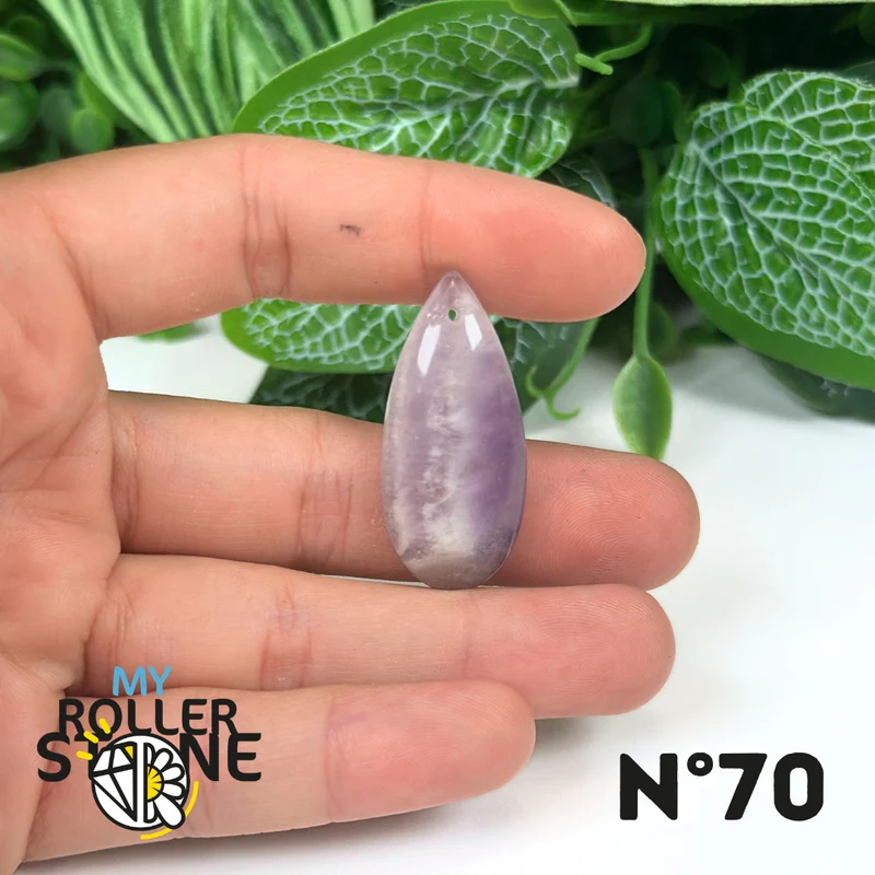 Amethyst-Chevron-Anhänger mit Bohrung, 5A