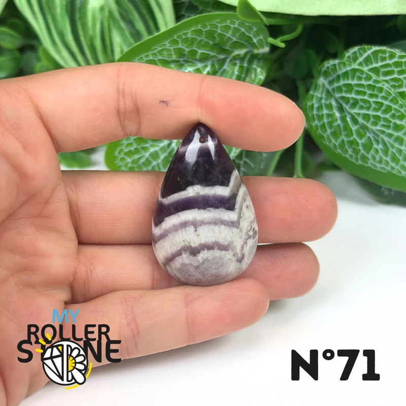 Amethyst-Chevron-Anhänger mit Bohrung, 5A