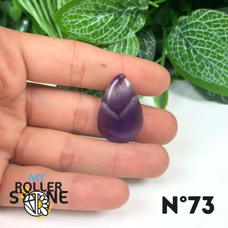 Amethyst-Chevron-Anhänger mit Bohrung, 5A