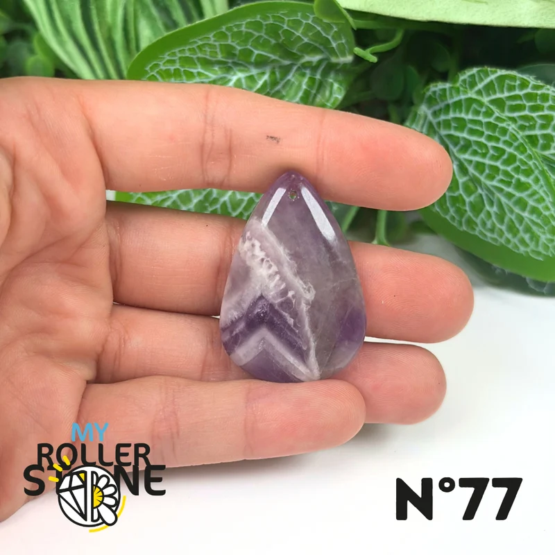 Amethyst-Chevron-Anhänger mit Bohrung, 5A