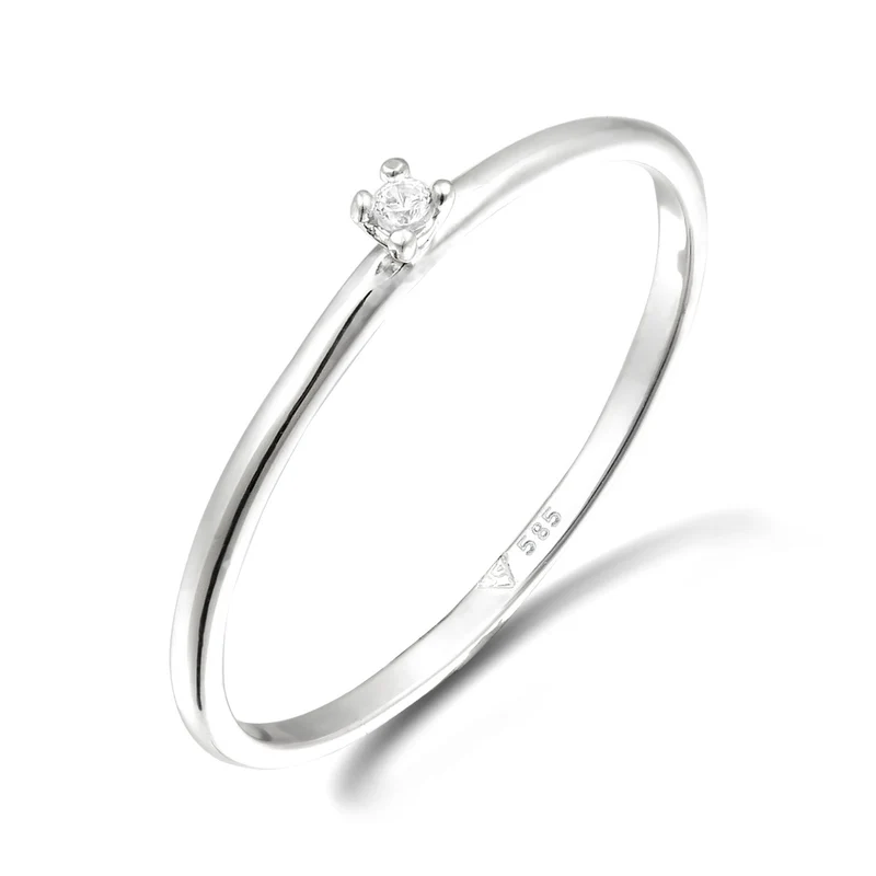 Verlobungsring | Diamant (Weiß, 0,015 ct)