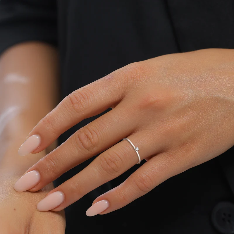Verlobungsring | Diamant (Weiß, 0,015 ct)