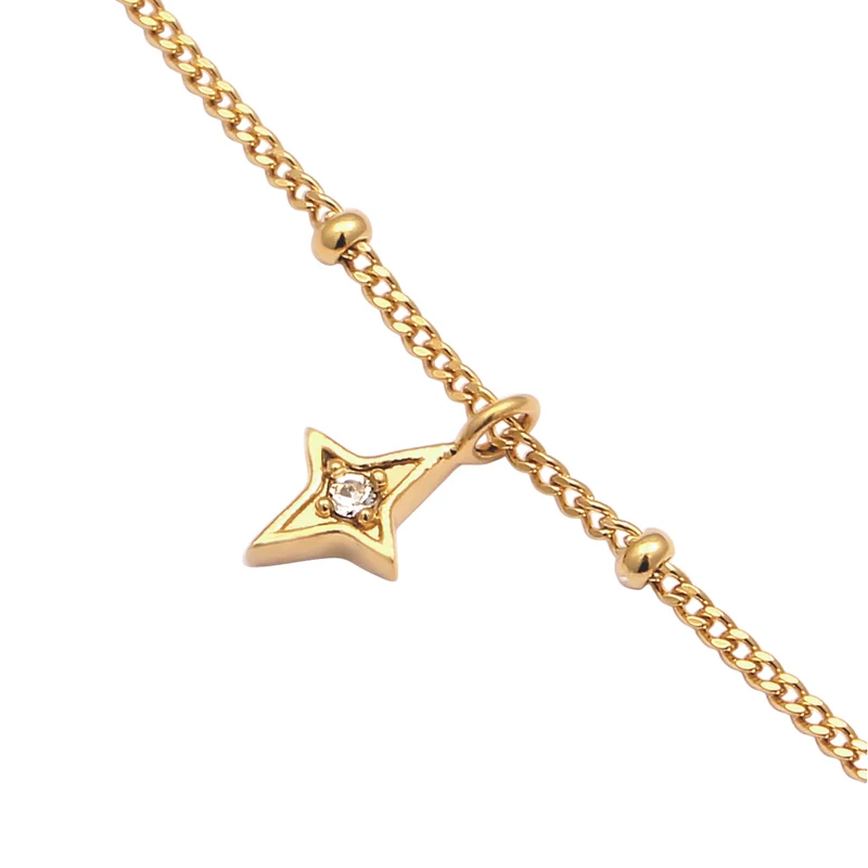 Kugel-Armband Stern Anhänger | Mit Kristallen von Swarovski® (Weiß)