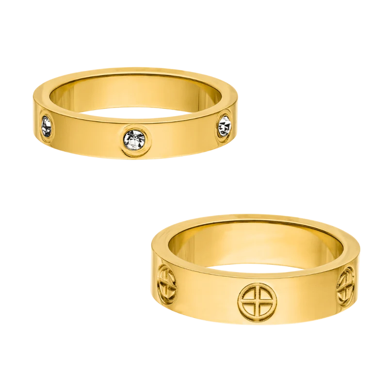 Timeless Ring Set 14K Vergoldet