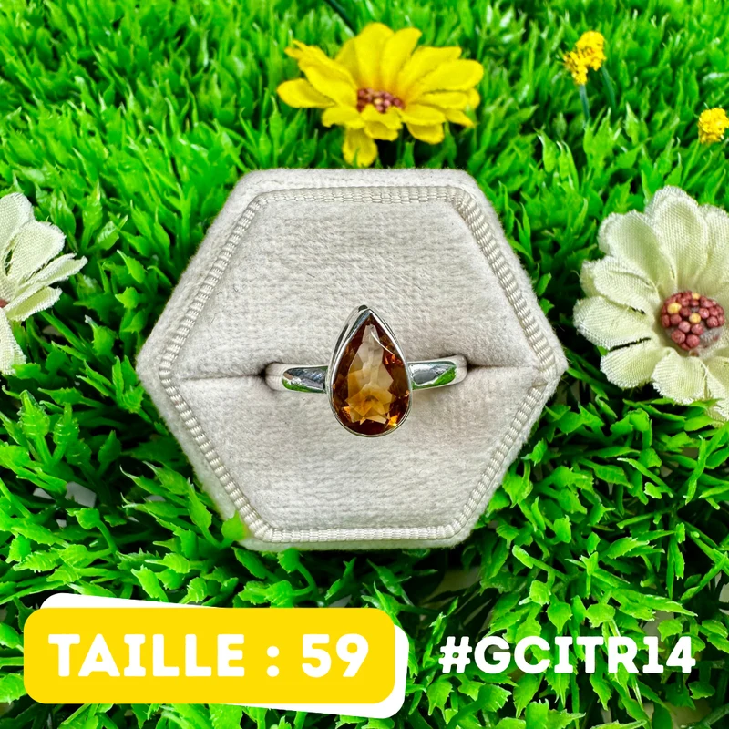 Citrinring aus 925er Sterlingsilber #GCITR14